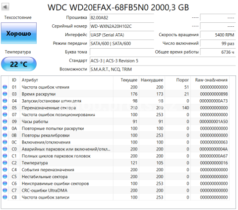Жесткий диск Western Digital WD Red WD20EFAX 2TB SATA III 3.5" для NAS