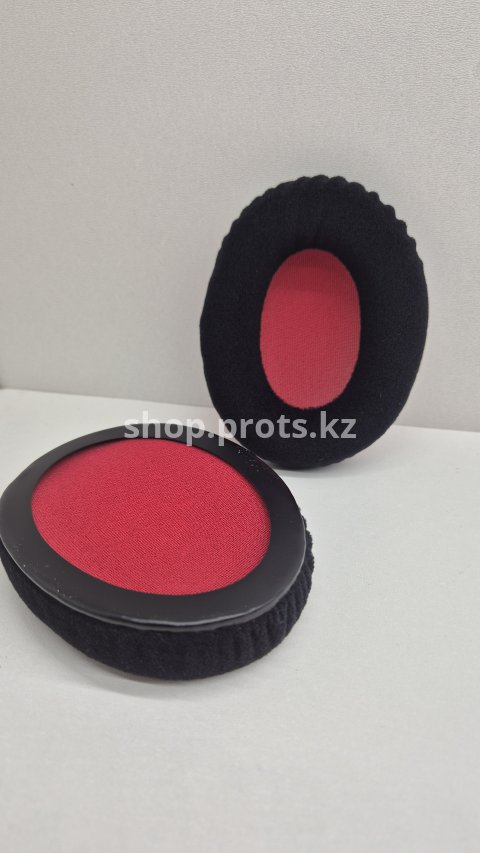 Амбушюры для наушников (поролоновые) черные с красной вставкой