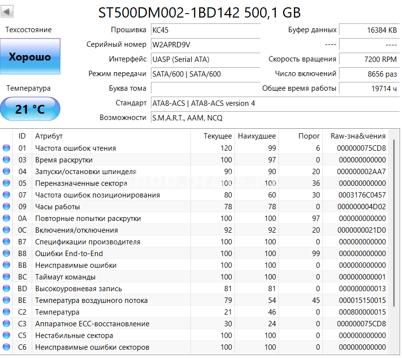 Жесткий диск Seagate Barracuda ST500DM002 500GB SATA III 3.5" 7200RPM